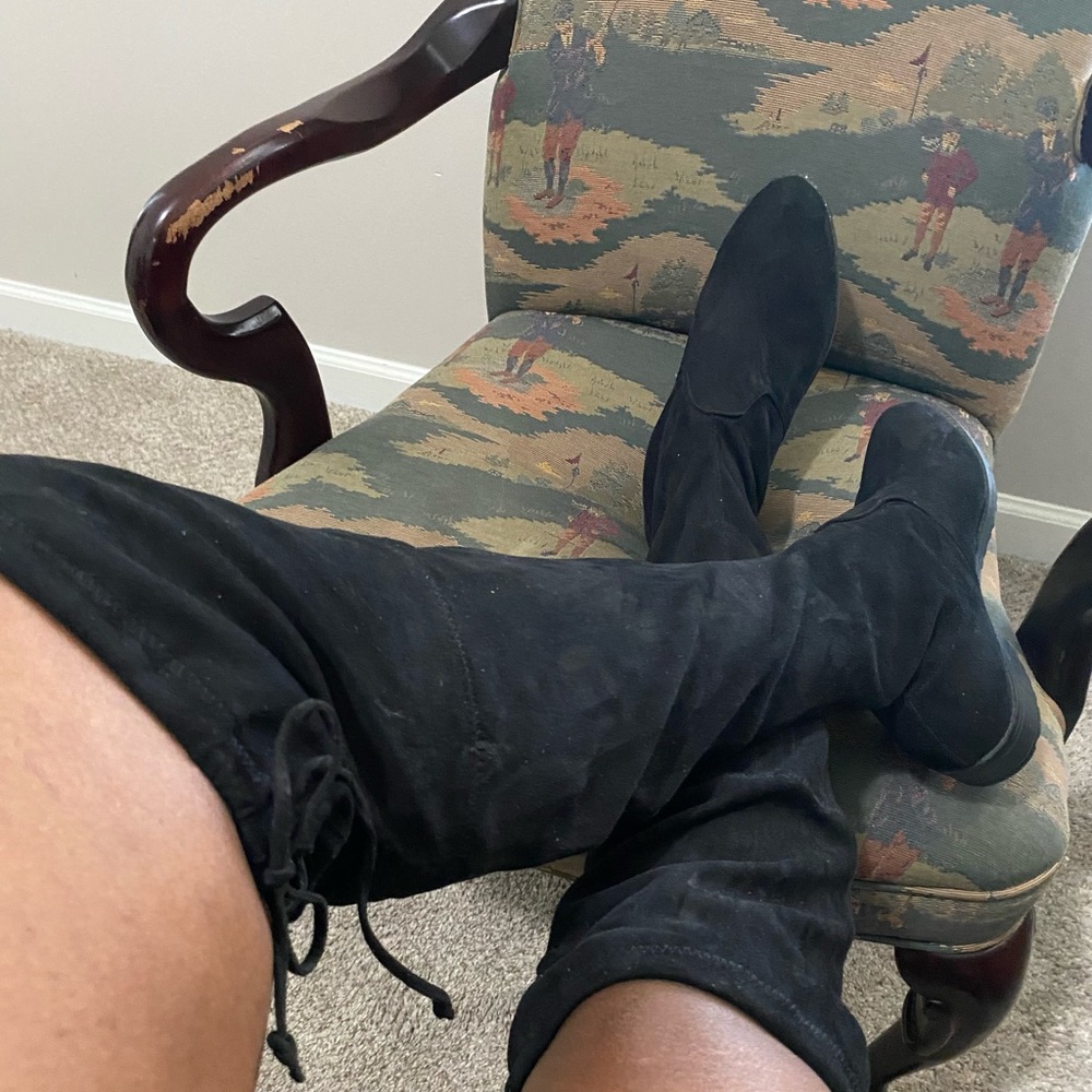 F&F Women’s Over the Knee Black Suede Boots